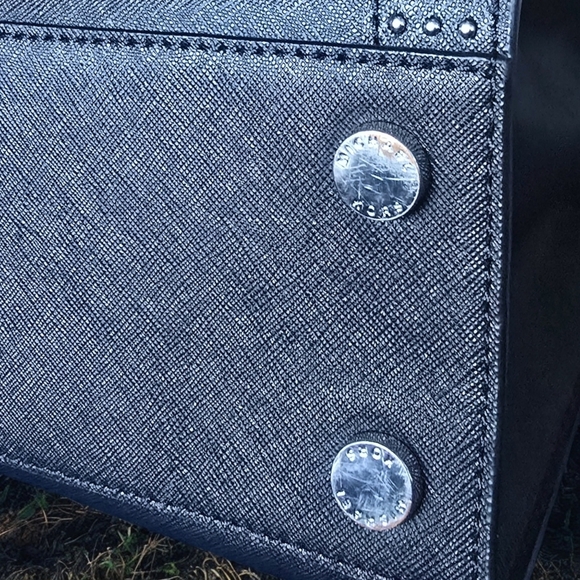 Michael Kors Medium Dillon Studded Leather Satchel π€ Luxury Designer Bag - Picture 12 of 16